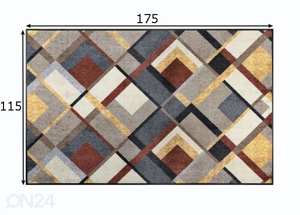 Matto Art Deco 115x175 cm mitat