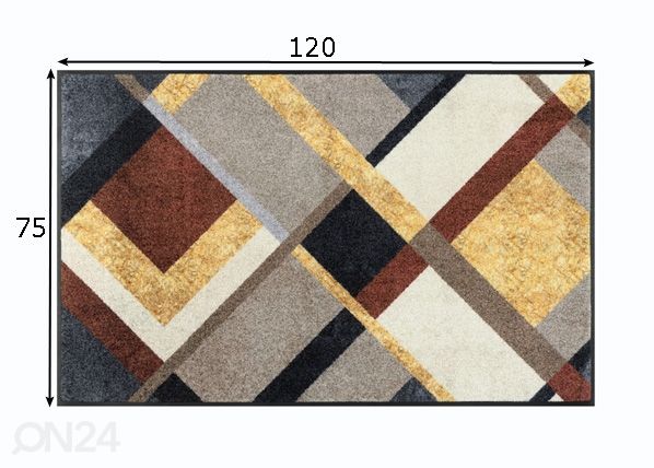 Matto Art Deco 75x120 cm mitat
