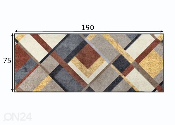 Matto Art Deco 75x190 cm mitat