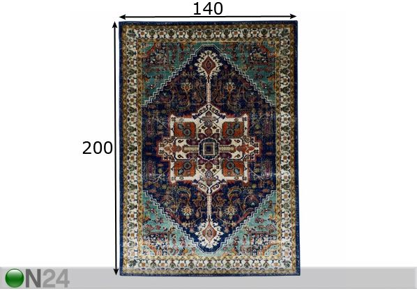 Matto Ashley Blue 140x200 cm mitat