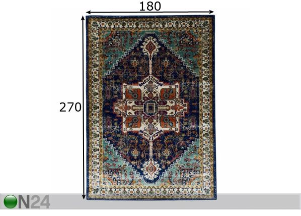 Matto Ashley Blue 180x270 cm mitat