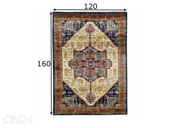 Matto Ashley Ivory 120x160 cm mitat