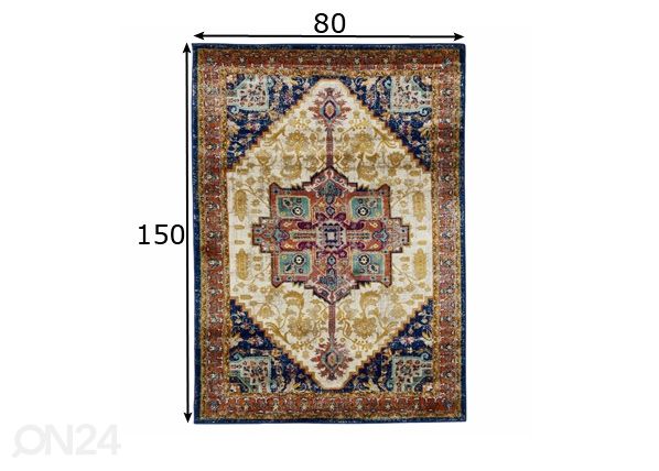 Matto Ashley Ivory 80x150 cm mitat