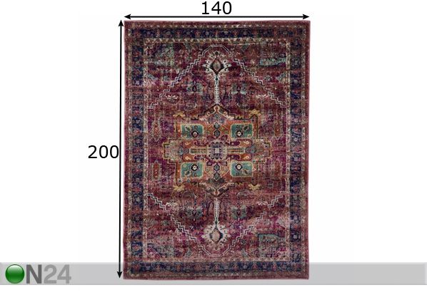 Matto Ashley Violet 140x200 cm mitat
