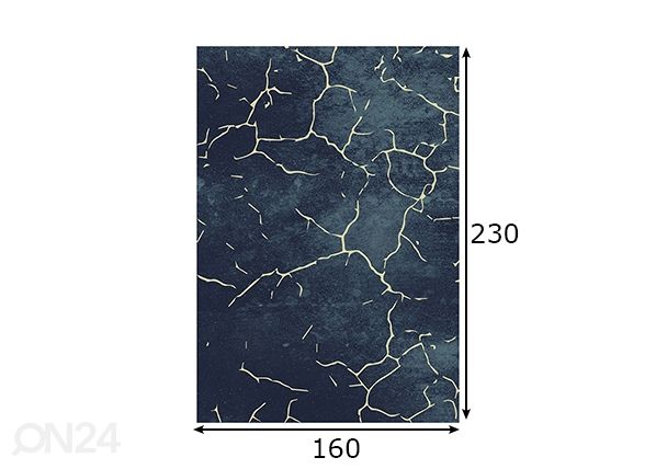 Matto Atlas 160x230 cm, sininen mitat