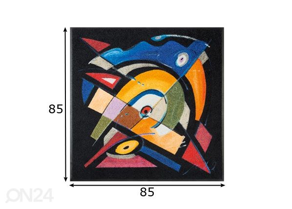 Matto BALANCED RHYTHM-I 85x85 cm mitat