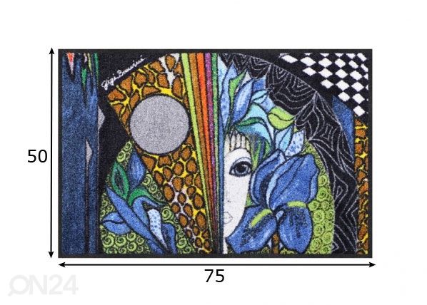 Matto BLAUE BLUME 50x75 cm mitat