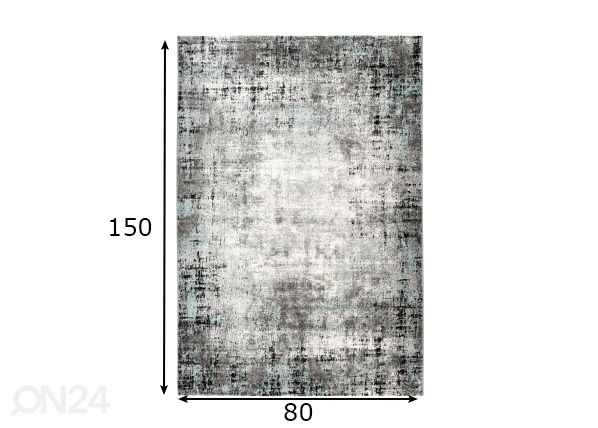 Matto Blue Funky 80x150 cm mitat