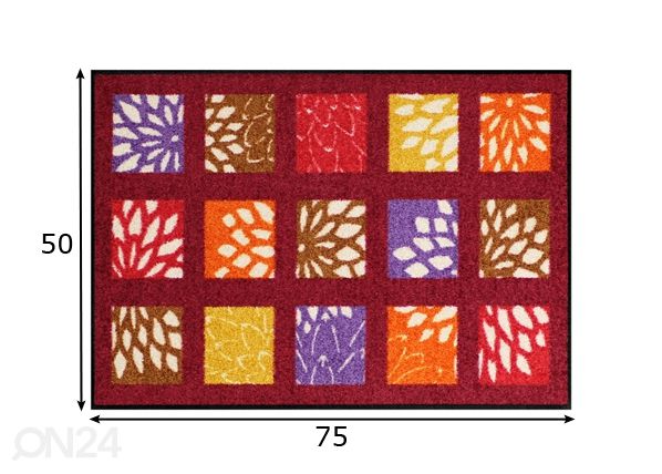 Matto BLUMEGITTER 50x75 cm mitat