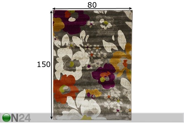 Matto Boheme Multi 80x150 cm mitat