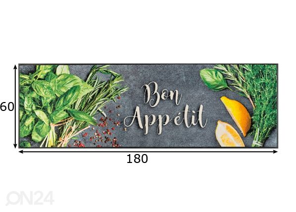 Matto BON APPETIT 60x180 cm mitat