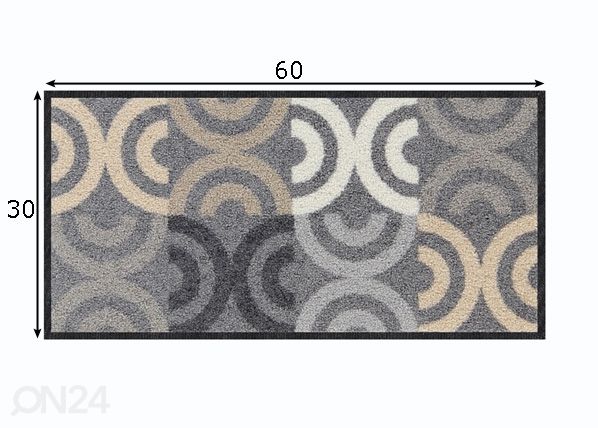 Matto Borrby city chic 30x60 cm mitat