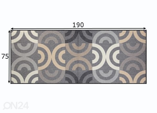 Matto Borrby city chic 75x190 cm mitat