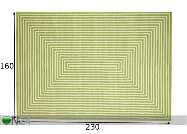 Matto Braid Green 160x230 cm mitat