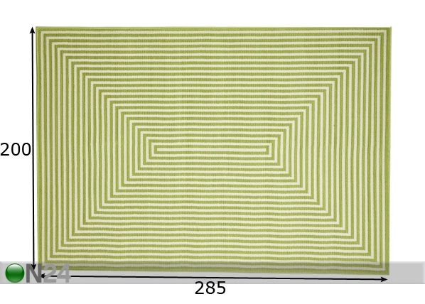 Matto Braid Green 200x285 cm mitat