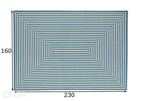 Matto Braid Light Blue 160x230 cm mitat