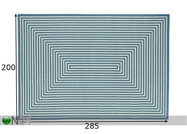 Matto Braid Light Blue 200x285 cm mitat