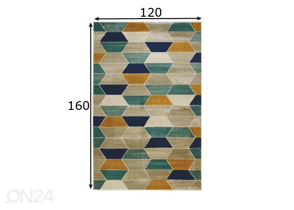 Matto Bumba Multi 120x160 cm mitat