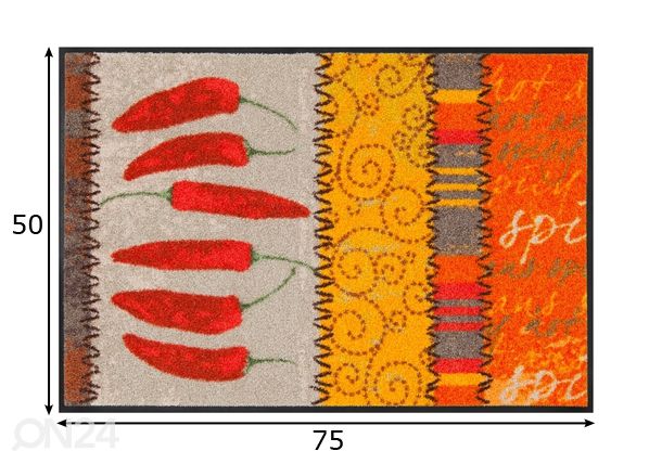 Matto CHILI 50x75 cm mitat