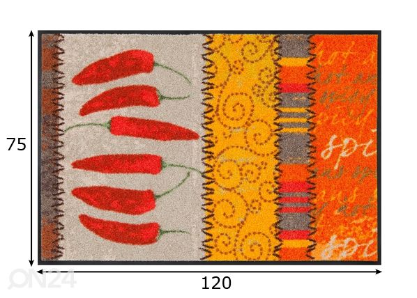 Matto CHILI 75x120 cm mitat