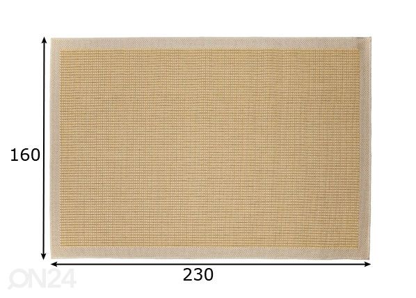 Matto Chrome Yellow 160x230 cm mitat