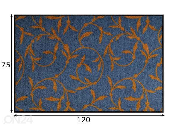 Matto CIRRUS BLUE 75x120 cm mitat