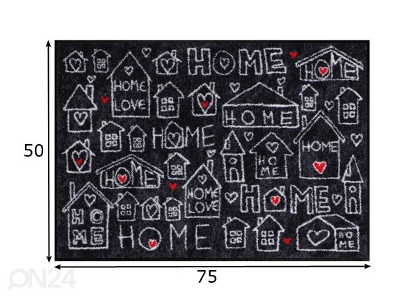 Matto CITY OF LOVE 50x75 cm mitat