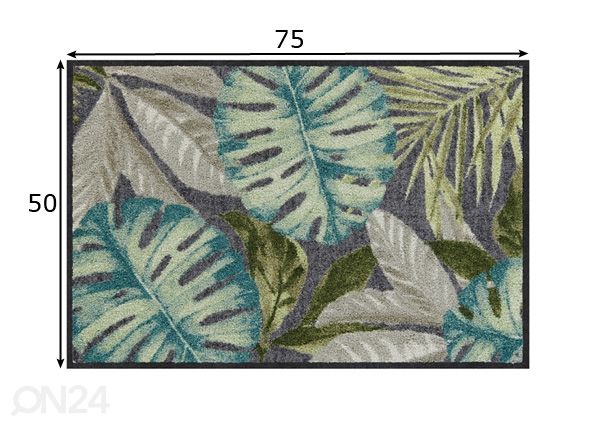Matto Coco anthrazit 50x75 cm mitat