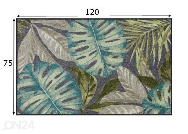 Matto Coco anthrazit 75x120 cm mitat