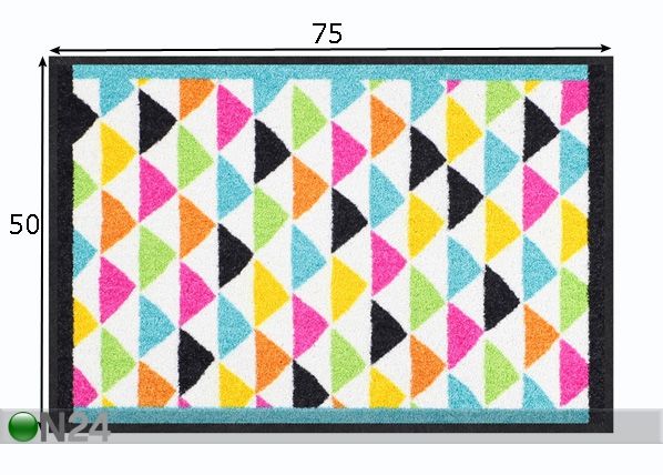 Matto Color Triangles bunt 50x75 cm mitat