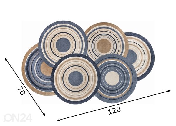Matto Cosmic Colours nature 70x120 cm mitat