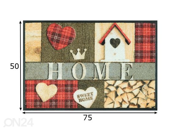 Matto COTTAGE HOME 50x75 cm mitat