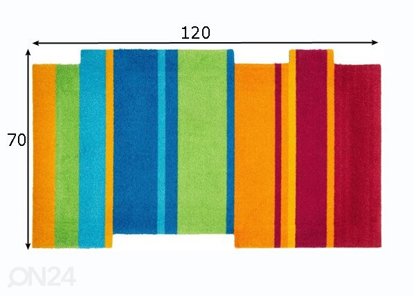 Matto Dancing Steps multi 70x120 cm mitat