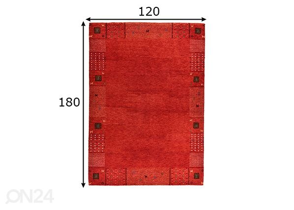 Matto Denver, 120x280 cm punainen mitat