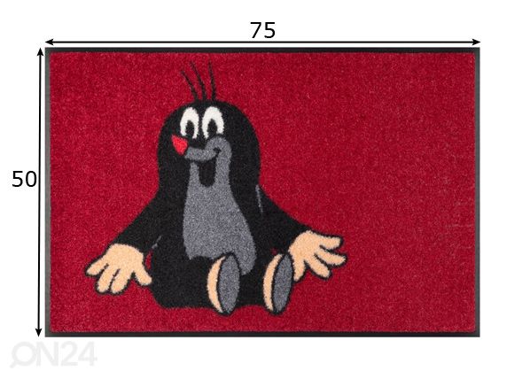 Matto Der kleine Maulwurf - sitzt 50x75 cm mitat
