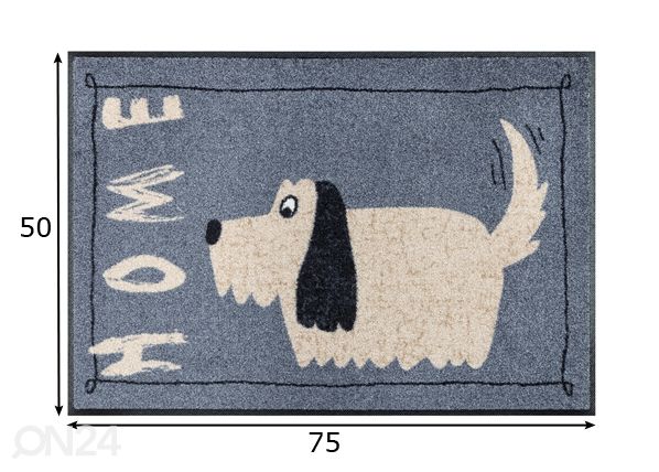 Matto DOGGY HOME 50x75 cm mitat