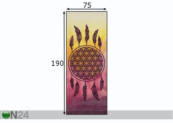 Matto Dreamcatcher pink 75x190 cm mitat