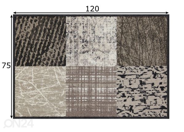 Matto Dublin taupe 75x120 cm mitat