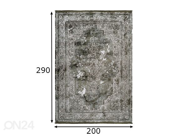 Matto Elysee Green 200x290 cm mitat