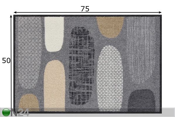Matto Emma cool 50x75 cm mitat