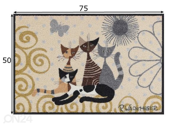 Matto Fantasia di Gatti 50x75 cm mitat