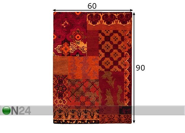 Matto Fauna 60x90 cm mitat