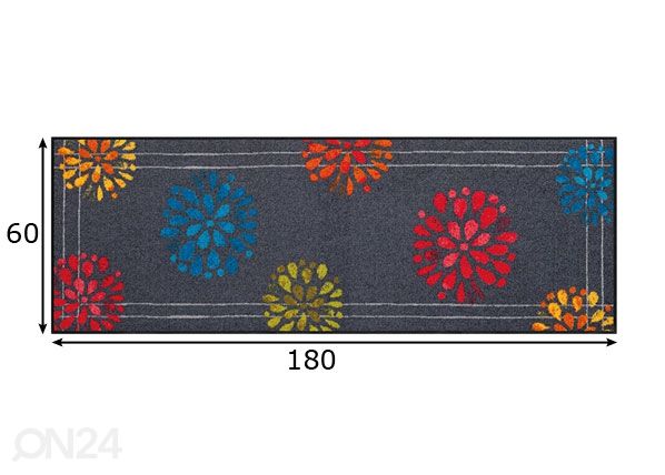 Matto FIREWORKS 60x180 cm mitat