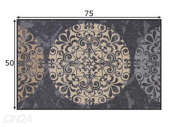 Matto Fliesenkreise 50x75 cm mitat