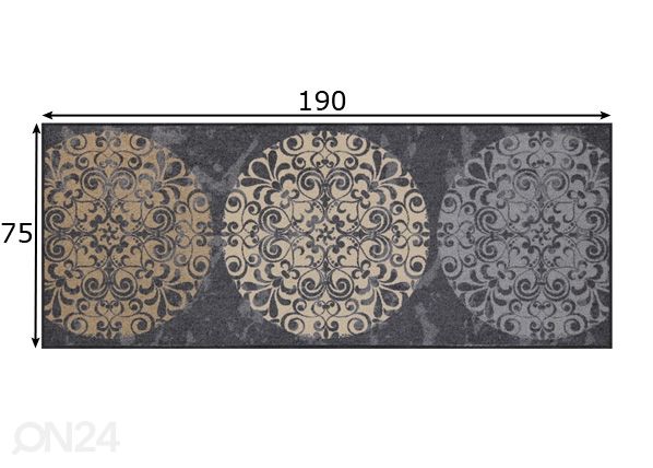 Matto Fliesenkreise 75x190 cm mitat
