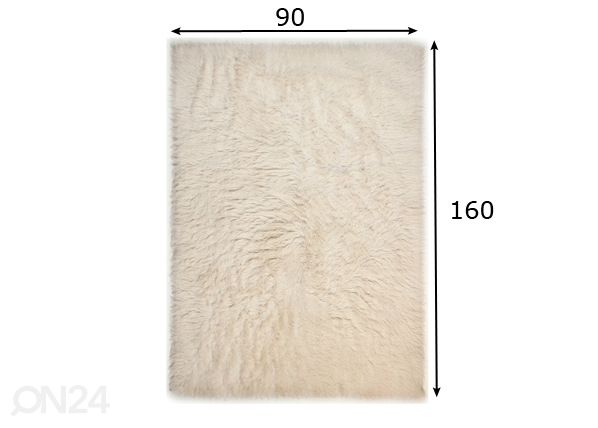 Matto FLOKOS 90x160 cm mitat