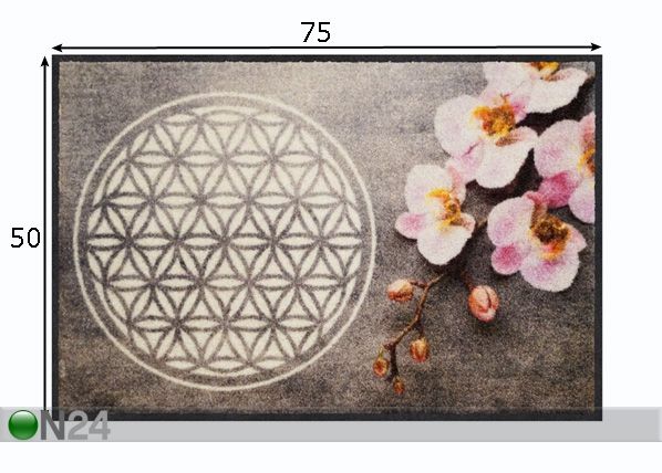 Matto Flower of Life 50x75 cm mitat