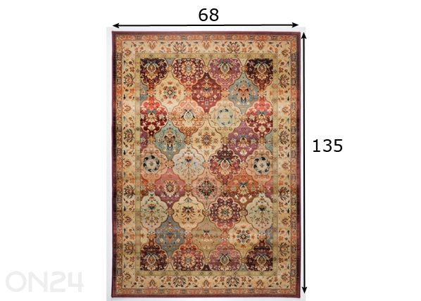 Matto Gabiro 68x135cm, punainen mitat