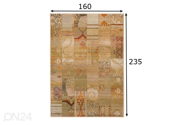 Matto GABRIO MOSAIK 160x235 cm mitat