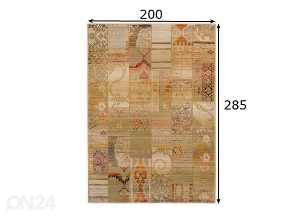 Matto GABRIO MOSAIK 200x285 cm cm mitat